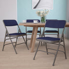 Flash Furniture – Chaise pliante en métal, série Hercules, triple entretoises incurvées et quatre charnières, marine, 4/paquet-Ensemble de 4 chaises pliantes en métal