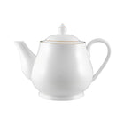 Maxwell & Williams Teapot - 1 L - White and Gold-Handwashing Recommended