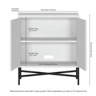 Hudson&Canal - Meuble d'appoint Brighton de 71 cm de largeur, - Blanc-8