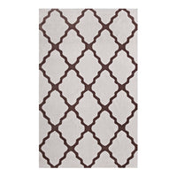 Modway Marja Moroccan Trellis Area Rug - 8 ft W x 10 ft L - Brown/Grey-Moroccan Trellis Area Rug