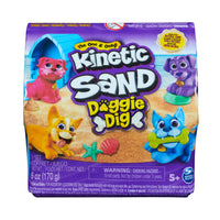 Kinetic Sand Doggie Dig Mini-Collect them all: Discover 1 of 4 dogs that double as a stamp, mold, or knife and 6oz Beach Sand! Use the dog’s paws to dig through the Kinetic Sand, revealing 2 doggie treasures in every set. Will your child find golden treasure?