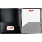 JAM Paper - Chemises multi-poches en plastique robuste - organiseur à 6 pochettes - noir - Paquet de 2-Quantité : 2 par paquet | De quoi organiser tous vos sujets & projets