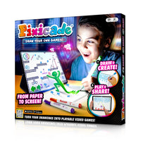 Pixicade Drawing Set-Pixicade allows users to turn their drawings into playable video games quickly, fostering creativity and imagination.