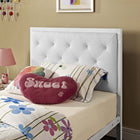 Modway Mia Vinyl Twin Bed - White -Assembly required