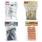 JAM Paper Colourful Binder Clips Assortment - Large - 1 1/2" (41 mm) - Business Assortment - 48 Pack-Assorted Business Colours (White, Gold, Rose Gold, Grey)