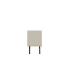 Manhattan Comfort Marcus 62.99" Mid-Century Modern TV Stand - Off White and Nature-Soft Close Doors with Rounded A-lined Design