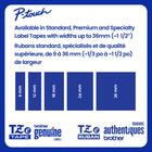 Brother Genuine TZe241 Laminated Tape for P-touch Label Makers - 18 mm wide x 8 m long  - Black on White - 2 Pack-Designed, manufactured and rigorously tested in Brother's ISO certified factories