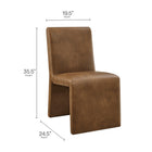 Modway Emory Vegan Leather Dining Side Chair - Canyon-Armless Design