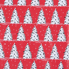 JAM Paper Christmas Wrapping Paper - 30" x 25' - Painted Christmas Trees -4