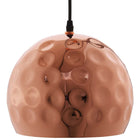 Modway Dimple 10" Half-Sphere Pendant Light - Rose Gold-Adjustable Two-Core Braided Cable