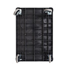 Luxor - Chariot robuste à bacs en polyéthylène à 2 tablettes - longueur 45 -5" - capacité 500 lb - noir-Les étagères en cuve de 2,5" de profondeur maintiennent les articles en sécurité