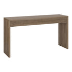 Hudson&Canal - Console Lawrence , 55 po de largeur, en chêne gris vieilli-Un design contemporain moderne pour votre entrée, votre salon, votre bureau et plus encore