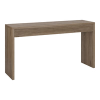 Hudson&Canal - Console Lawrence , 55 po de largeur, en chêne gris vieilli-Un design contemporain moderne pour votre entrée, votre salon, votre bureau et plus encore