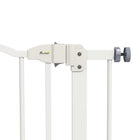 PawHut 31" H Dog Gate with Double Locking Door - White-Lead free metal frame is solid and strong 