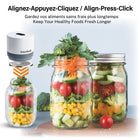RoboSeal Rechargeable Mason Jar Vacuum Sealer-Rechargeable design with included USB-C charging cable eliminates the need for replacement batteries