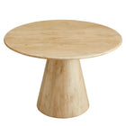 Modway Sabelle 47" Round Wood Dining Table - Natural-Leveling Non-Marking Feet
