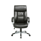 TygerClaw Premium High Back Executive Office Chair-Silver coated loop arm with soft pad