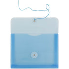 JAM Paper Enveloppes en plastique avec index et fermeture à bouton et ficelle, 5 1/2 x 7 1/2 po, bleu, 24/paquet-Taille : 5 1/4 x 7 1/2 po
