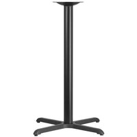 Flash Furniture 30'' x 30'' Cast Iron Restaurant Table X-Base with 3'' Dia. Bar Height Column, Black-Restaurant Table Base