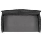 Manhattan Comfort Imperia Modern Patio 4-Person Conversation 4-Piece Set with Coffee Table - Black/Grey-Frame Made of Steel Wrapped in PVC Rattan Perfect for Outdoor Weather