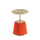 Manhattan Comfort Anderson Modern Leatherette Upholstered Coffee Table and End Tables - Orange - Set of 3-9