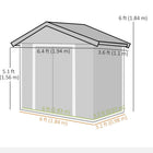 Outsunny - Abri de jardin en métal Outsunny - 6,5x3,5 pi pour rangement extérieur, gris-Toit incliné pour éviter l'accumulation d'eau