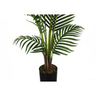 Monarch Specialties 57" Artificial Indoor Palm Tree - Floor - Black Pot-No assembly required: product dimensions: 31.5 in. L x 33.5 in. W x 57 in. H