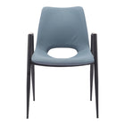 Zuo Desi Dining Chair - Azure Grey - Set of 2-Plush and durable faux leather fabric