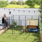 PawHut 16-Panel Dog Playpen with Strap for Large Dogs - 47" H-Suitable for both indoor and outdoor