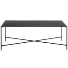 Hudson&Canal Henley 48"W Rectangular Coffee Table with Metal Top - Blackened Bronze-Table is made of steel