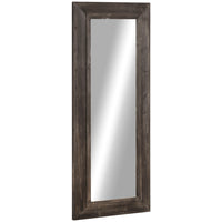 HOMCOM Farmhouse Full Length Mirror - 23.6" W x 59.1" H - Brown-Not only decorating your room but also brightening the space and opening up your room 