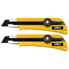OLFA L-2 18mm Classic Heavy-Duty Utility Knife with Rubber Inset - 2 Pack-Durable ABS handle