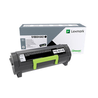 Lexmark 51B0HA0 Toner Cartridge - High Yield - Black-Regular High yield black toner cartridge for use with select Lexmark laser printers