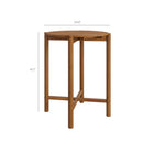 Modway Eleni Round 35" Outdoor Teak Wood Round Bar Table - Natural-35 Inch Round Slatted Tabletop