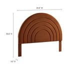 Modway Solana Arched Performance Velvet Queen Headboard - Rust-6