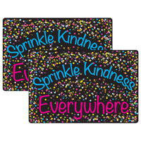 Ashley Productions Smart Poly Welcome Mat with Slip Resistant Backing - 15.5" x 23.5" - Confetti - Sprinkle Kindness - 2 Pack-Our premium quality mats are crafted to withstand the rigors of daily classroom use, making them perfect for high-traffic areas