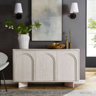 Modway Flux 55" Arched 3-Door Sideboard - White Wash-Paper Laminate Finish