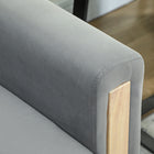HOMCOM - Canapé 53 po loveseat avec pieds en bois massif - gris-Les patins antidérapants protègent le sol et maintiennent le meuble en place 