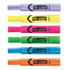 Avery Hi-Liter Chisel Tip Tank-Style Highlighters - Assorted Colours - 12 Pack-Improved formula allows you to leave the cap off for up to one week and still highlight