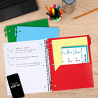 Five Star Colour Coded Notebook with Dividers - 10-1/2" H x 8" W - 240 Pages - Black-Plastic front cover and coated back cover ensure maximum durability