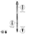 uniball Vision Elite Rollerball Pen - 0.8mm - Black - 12 Pack-0.8 mm bold point produces an outstanding ink lay-down for pronounced lettering and vivid drawings