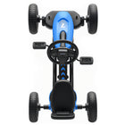 Qaba Kids Pedal Go Kart with Silent EVA Wheels - Blue-Plastic material is smooth and safe for 2-5 years old kids 
