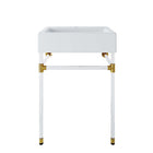Modway - Redeem Fixation murale en acrylique de 24" Vanette de salle de bain - Blanc clair-Vanité de salle de bain contemporaine