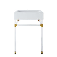 Modway - Redeem Fixation murale en acrylique de 24" Vanette de salle de bain - Blanc clair-Vanité de salle de bain contemporaine