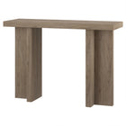 Hudson&Canal Dimitra 42"W Console Table - Antiqued Grey Oak-Tabletop features a weight capacity of 50 lbs