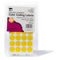 Charles Leonard Colour Coding Labels,.75", Yellow, 12000 Pack (CHL45140)-Self-sticking removable labels