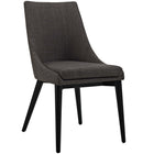 Modway Viscount Fabric Dining Side Chair - Brown - 2 Pack-Dense Foam Padding