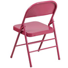 Flash Furniture – Chaise pliante en métal HERCULES COLORBURST à double pivot et triple renfort, fuchsia vif (HF3-FUCHSIA-GG)-Cadre en acier de calibre 18