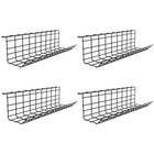 ShoppingAll - Organiseur de gestion de câbles sous le bureau - Plateau de câbles en métal robuste - Noir - Paquet de 4-PLATEAU LARGE ET SPACIEUX: L’espace de rangement large offre une tranquillité d’esprit en gardant vos câbles et multiprises hors de vue. Dégagez les fils en désordre sous votre table et améliorez votre efficacité avec un espace de travail bien organisé.