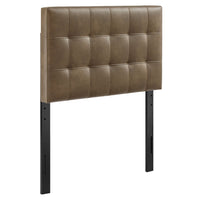 Modway Lily Vegan Leather Twin Size Headboard - Mushroom-Faux Leather Upholstery